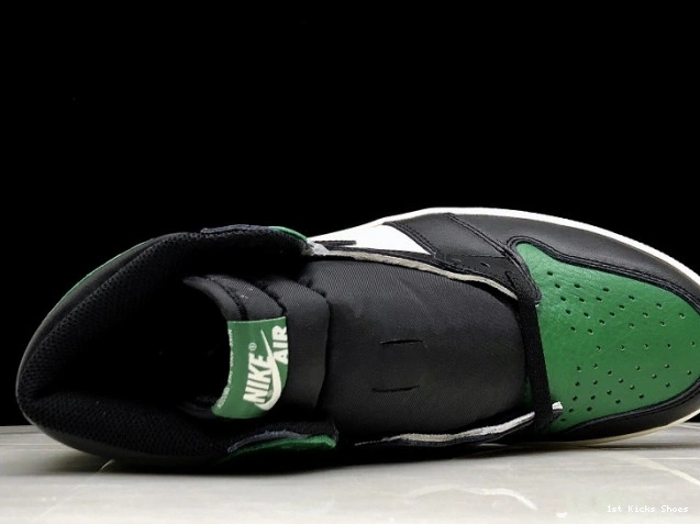 1st Kicks Jordan High OG 1 NRG Sail-Black 555088-302 Green Pine Air 0717